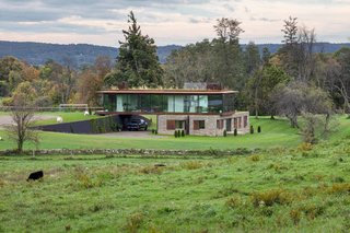 The 4,600-square-foot home is set on bucolic farmland.