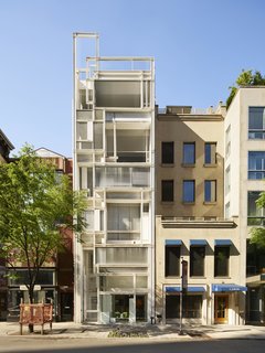 246 East 58th Street was designed by Paul Rudolph in 1989 and is the only residence designed by Rudolph that is currently open to the public.