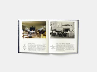 The timeless interior spaces of Jacques Grange are highlighted in his own living room in Provence, France, where the vacation home was completed in the 1980s. The interiors are simultaneously effortless yet curated, ageless and yet modern, with natural tones like creams, golds, and ochers covering the walls, floors, and furniture. The home of Cary Grant and Randolph Scott, on the other hand, was completed in the 1930s and had an exterior that presented like a miniature chateau in Normandy. Its interiors, however, were executed in an "Old Hollywood" style, with traditional Colonial Revival furniture in a typical restrained, Depression-era American details.