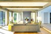 Living room, open spaces. Photo 7 of Oyster Shores modern home