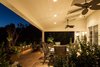 LED under-cap lighting was installed along the seating walls for an added feeling of luxury, while also providing the space with textural interest. Photo 5 of The Plank Residence modern home