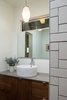 Bathroom: Frameless Glass Entries + Floor to Ceiling Tile Work Photo 13 of Edgewood modern home