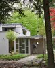 The new entrance and vestibule leading into the original house. Photo of Giese House modern home