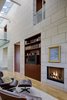 fireplace wall in home office/library Photo 3 of Boston Suburbs modern home