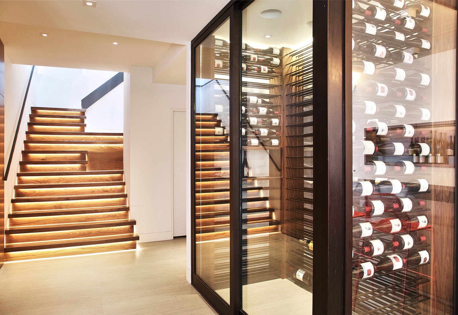 Stairs + Wine Room