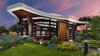 Massive roof overhangs with wood soffit effectively blocks the sun. Photo 3 of Free-Standing Desert Dining Suite modern home