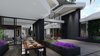 Modern home with Exterior, Flat RoofLine, House Building Type, and Mid-Century Building Type. Outdoor dining and backyard patio by main living room. Photo 17 of New contemporary home design in Arizona