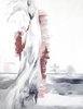 "Dancer" 50"x65" large scale acrylic contemporary painting Photo of 3 Commission paintings for client of interior designer Cindy Montgomery modern home