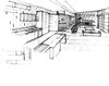 Modern home with Living Room. Early design sketch Photo 19 of House on Little Round Bay