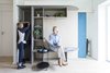 Modern home with Storage Room. However, juggling three different personalities, from three different generations and all with the same need for privacy in limited space, the focus for Spacon & X has been to create three separate and individual private atmospheres. A space that can articulate the three different sets of needs, personalities and activities while making sure that the grandmother doesn’t have to find her fur scarf through a mess of boots and snowsuits.
The three personal rooms have been designed as their own individual apartments with individual check-in stations for each family member. This way, the check-in ritual occurs from the common space to the private space, when they enter their room. Photo 20 of CUSTOM LIVING