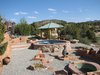 Gazibo and southwest patio area Photo 14 of Picture Rock Studio-Round Strawbale Home design & built by Glen Neff modern home