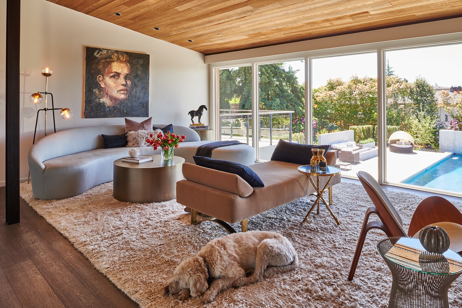 Mid-century, living room