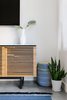 Modern home with Storage Room and Cabinet Storage Type. Inspired by their love of ceramics, Turknett blended sculptural ceramics with arid greenery. Photo 6 of St. Barts-Inspired Tilley Row Home