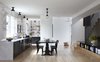Modern home with Dining Room, Table, Light Hardwood Floor, Chair, and Ceiling Lighting. Kitchen and dining Photo 7 of Clifford Residence