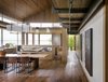 Modern home with Dining Room, Table, Chair, Accent Lighting, and Pendant Lighting. Fox Island Residence | Olson Kundig Photo 4 of Fox Island Residence