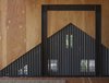 Modern home with Bedroom. Agate Pass Cabin | Custom perforated corrugated zinc acts as a transparent curtain between rooms. Photo 14 of Agate Pass Cabin