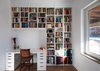Modern home with Office, Study Room Type, Library Room Type, Chair, Storage, Bookcase, Desk, Shelves, and Medium Hardwood Floor. Guelph Deep Energy Retrofit - Office Photo of Guelph Deep Energy Retrofit