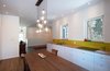 Modern home with Wood Counter, Medium Hardwood Floor, Subway Tile Backsplashe, Ceiling Lighting, Pendant Lighting, Accent Lighting, Drop In Sink, Cooktops, Dining Room, and Table. Guelph Deep Energy Retrofit - Kitchen and Dining Room Photo 8 of Guelph Deep Energy Retrofit