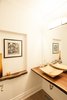Modern home with Bath Room, Wood Counter, Vessel Sink, Medium Hardwood Floor, and Wall Lighting. Edwardian Renovation - Bathroom Photo 15 of Edwardian Renovation