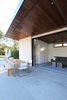 Cantilevered Roof Dining Photo of Los Altos Hills Landscape modern home