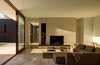 Living Room faces the setting sun. Photo 4 of Watermill House modern home