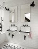 Modern home with Bath Room, Ceramic Tile Floor, Wall Mount Sink, Drop In Tub, Ceiling Lighting, Ceramic Tile Wall, One Piece Toilet, and Wall Lighting. Kids' Bathroom Photo 20 of Brooklyn Row 1