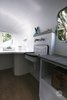 Modern home with Office, Craft Room Room Type, Bookcase, Storage, Shelves, Desk, Lamps, Light Hardwood Floor, and Vinyl Floor. Gogo, Studio / A small industrial sink by a convenient soldering station. Photo 10 of Gogo, the 1974 Argosy