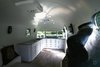 Modern home with Office, Craft Room Room Type, Storage, Shelves, Light Hardwood Floor, and Vinyl Floor. Gogo, Interior / View from behind the meeting space. Photo 12 of Gogo, the 1974 Argosy