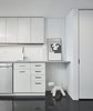 Modern home with Kitchen, Engineered Quartz Counter, Vinyl Floor, White Cabinet, Ceramic Tile Backsplashe, Recessed Lighting, and Drop In Sink. View of Original Kitchen Cabinets Photo 10 of MC01
