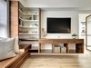 Modern home with Bedroom. Master Bedroom - Walnut Built-In Photo of POLO PROJECT