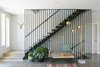 Modern home with Staircase, Wood Tread, and Metal Railing. Stair railing fabrication by Brian Chilton Design Photo 2 of East 9th House