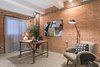 Private study with brick walls and industrial accents Photo 4 of Chelsea Loft modern home