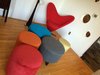The designer used circle ottomans in different colors with different textures to add to the relatively large living room. They add the dynamic to the living room
space. Photo 6 of The Bubbles House modern home