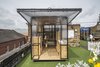Modern home with Office, Plywood Floor, Study Room Type, Medium Hardwood Floor, Shelves, Desk, Storage, and Bookcase. Minima Moralia at London Festival of Architecture 2016 Photo of Minima Moralia
