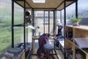Modern home with Office, Plywood Floor, Lamps, Storage, Desk, Chair, Craft Room Room Type, and Bookcase. Minima Moralia - the fashion designer Photo 10 of Minima Moralia