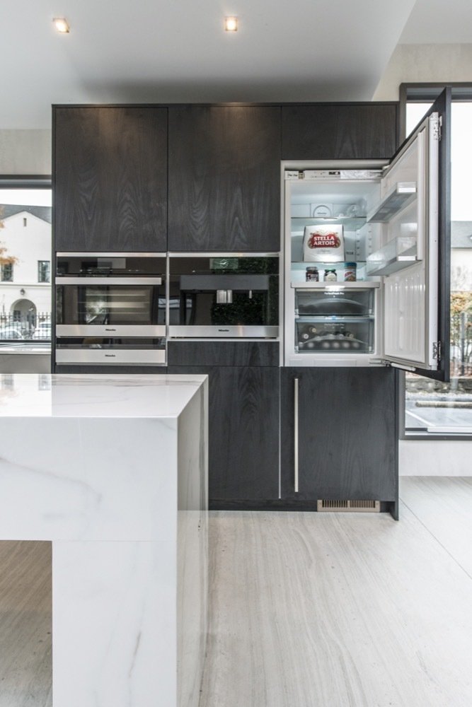 6 Marble Alternatives For Your Kitchen Worktops Dwell Kitchen Wall Oven Wood Cabinet Marble Counter Light Hardwood Floor Refrigerator