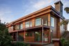 Walls of glass and red cedar define the exterior Photo 12 of The Cape modern home
