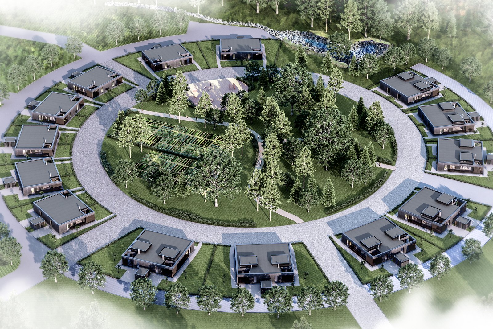 Presales has begun for this beautiful, smart eco community that will have 14 double house lots with 28 homes.  Geothermal heat used as an eco friendly choice, option also for solar power.
More info at www.alvardag.com and www.crape.com.