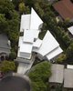 Modern home with Outdoor and Rooftop. Aerial image reveals attachment of building lines to property lines and the large yard generated as a result. Photo 10 of Contemporary Eichler Offspring
