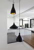 Modern home with Metal Tread, Wood Tread, Metal Railing, Ceiling Lighting, Pendant Lighting, Kitchen, Medium Hardwood Floor, Undermount Sink, Light Hardwood Floor, White Cabinet, Wall Oven, Ceramic Tile Backsplashe, Cooktops, and Ceramic Tile Floor. Kitchen - Rue de l'Espéranto residence - Guillaume Sasseville & PARKA - Architecture & Design Photo 10 of Rue de l'Espéranto residence
