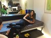 with the bed folded down.... note the desk still has the fruit on it! Photo 4 of The Tiny house modern home