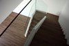 Modern home with Staircase, Wood Tread, and Glass Railing. Detalle interior de escalera. Photo 6 of CASA FLORES