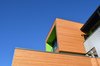 Modern home with Exterior, House Building Type, Metal Siding Material, and Wood Siding Material. Floating forms Photo 13 of Panavista Hill House