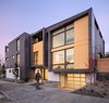Modern home with Exterior, Metal Siding Material, Shed RoofLine, House Building Type, Flat RoofLine, and Metal Roof Material. The south unit exterior Photo 3 of Lightbox 23