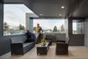 Modern home with Outdoor, Rooftop, Concrete Patio, Porch, Deck, Small Patio, Porch, Deck, and Tile Patio, Porch, Deck. The corner view deck with outdoor living Photo 8 of Lightbox 23