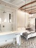Modern home with Bedroom, Floor Lighting, Bookcase, Bed, and Cement Tile Floor. reflections Photo 12 of LIGHTSLICE apartment