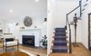 Original fireplace + custom stair railing Photo 4 of Grant Park Dutchie modern home