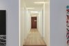 Hallway of the Bedroom Wing Photo 20 of The Pinstripe House - Mid-Century Modern Minimalism. Available for $7,750,000 modern home