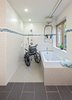 Modern home with Bath Room, Ceramic Tile Floor, Drop In Tub, Soaking Tub, Open Shower, Ceiling Lighting, Subway Tile Wall, and Glass Tile Wall. Master Bathroom Photo 9 of Sliwinski Residence