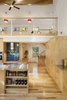 Modern home with Kitchen, Metal Counter, Wood Cabinet, Medium Hardwood Floor, Ceramic Tile Backsplashe, Pendant Lighting, Undermount Sink, Range Hood, Range, and Wall Oven. Kitchen and Loft Photo 6 of Sliwinski Residence